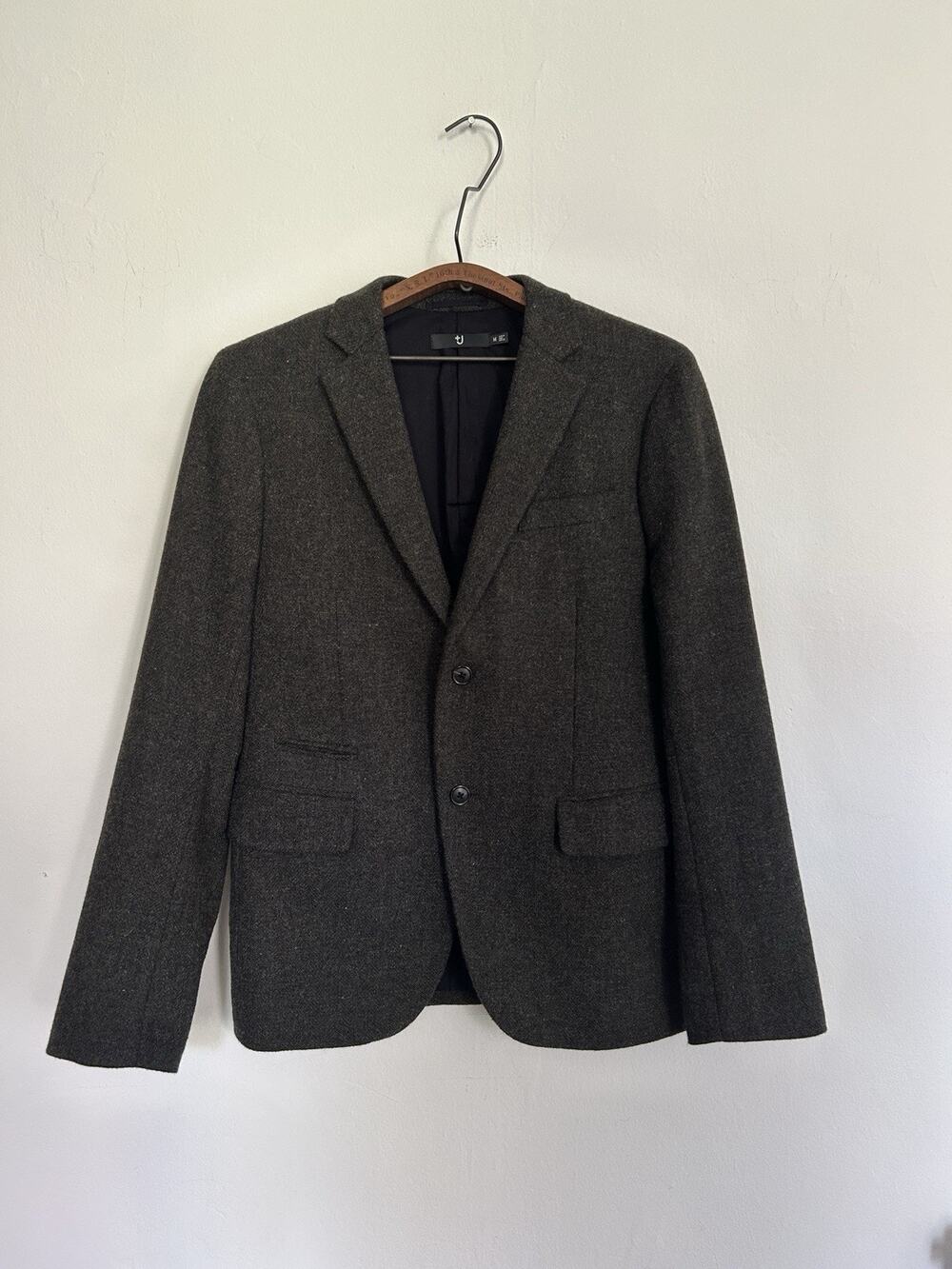 Uniqlo +J Jil Sander Wool Blend Sport Coat Blazer Charcoal Gray Men’s Medium